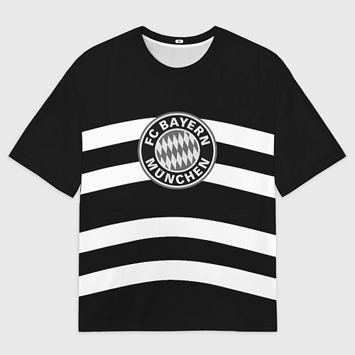 Женская футболка оверсайз Bayern Mnchen волны / 3D-принт – фото 1