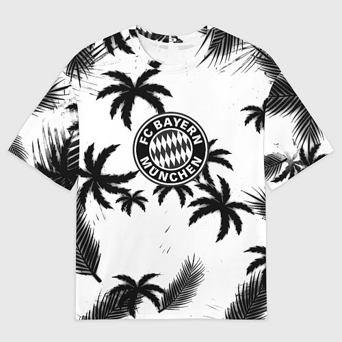 Женская футболка оверсайз Бавария Мюнхен тропики / 3D-принт – фото 1