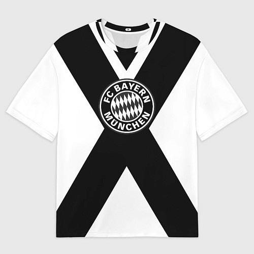 Женская футболка оверсайз Бавария Мюнхен полосы / 3D-принт – фото 1