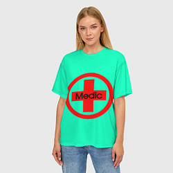 Футболка оверсайз женская Medic, цвет: 3D-принт — фото 2