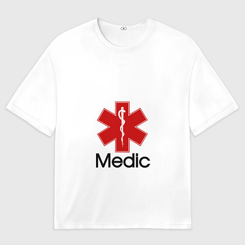 Женская футболка оверсайз Медик / 3D-принт – фото 1