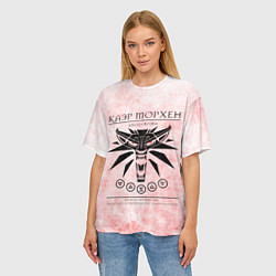 Футболка оверсайз женская Каэр Морхен - школа волка, цвет: 3D-принт — фото 2