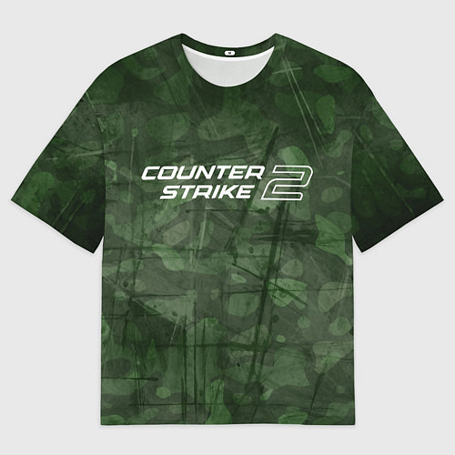 Женская футболка оверсайз Эмблема CS2 / 3D-принт – фото 1