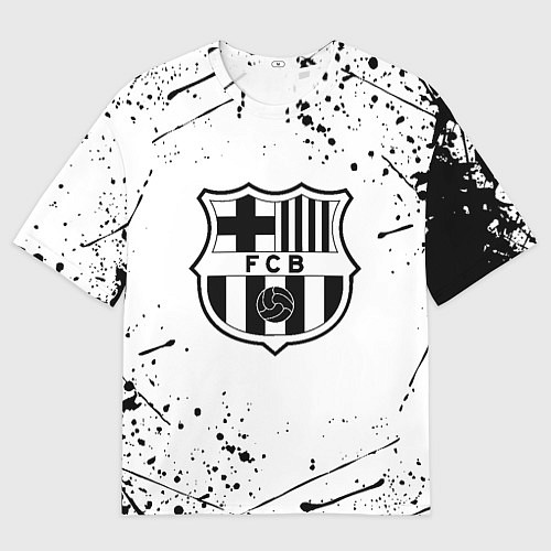Женская футболка оверсайз Barcelona брызги красок / 3D-принт – фото 1