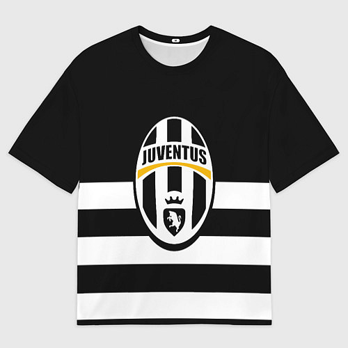 Женская футболка оверсайз Juventus линии / 3D-принт – фото 1