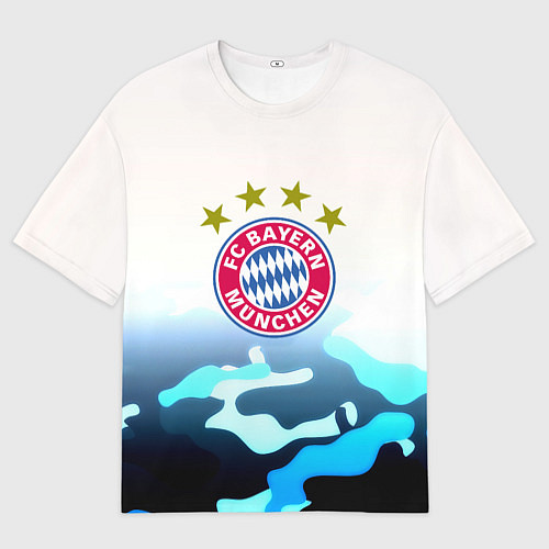 Женская футболка оверсайз Бавария Мюнхен камуфляж / 3D-принт – фото 1