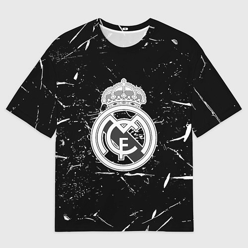 Женская футболка оверсайз Ювентус краски штрихи / 3D-принт – фото 1