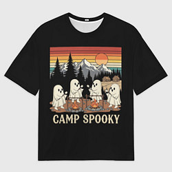 Футболка оверсайз женская Приведения на кемпинге, цвет: 3D-принт
