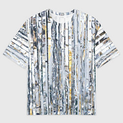 Женская футболка оверсайз Новогодний дождик