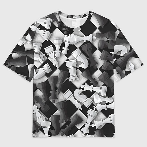 Женская футболка оверсайз Мир шахмат / 3D-принт – фото 1