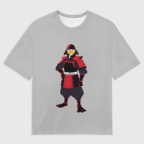 Женская футболка оверсайз Утка-самурай / 3D-принт – фото 1