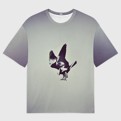 Женская футболка оверсайз Атакующий ястреб / 3D-принт – фото 1