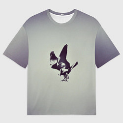 Женская футболка оверсайз Атакующий ястреб