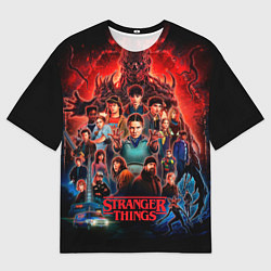 Женская футболка оверсайз Все герои Загадочные события финал