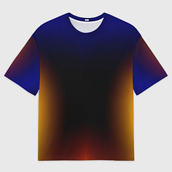 Женская футболка оверсайз Color black red blue