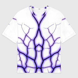 Женская футболка оверсайз Color white purple