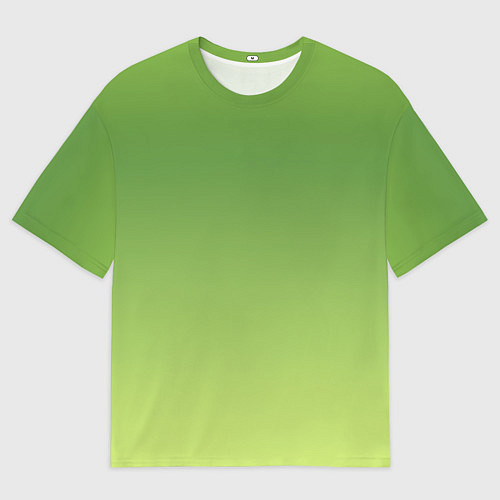 Женская футболка оверсайз Color green yellow / 3D-принт – фото 1