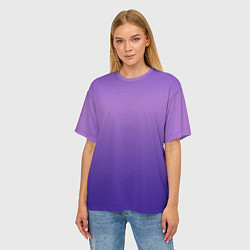 Футболка оверсайз женская The color is purple, цвет: 3D-принт — фото 2