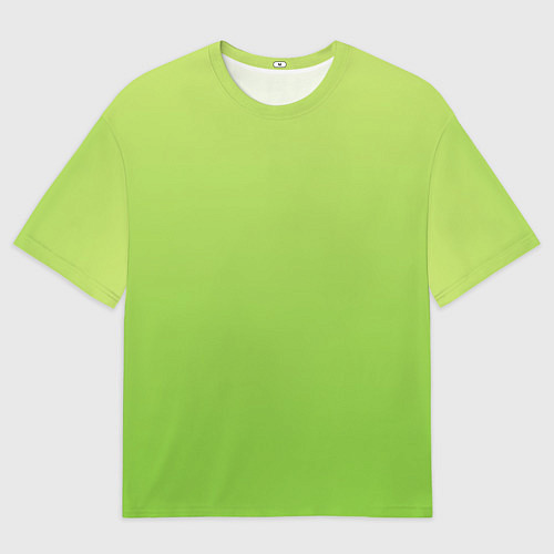 Женская футболка оверсайз Color lime green / 3D-принт – фото 1