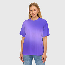Футболка оверсайз женская Color purple gradient, цвет: 3D-принт — фото 2