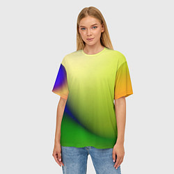 Футболка оверсайз женская The color is multicolored, цвет: 3D-принт — фото 2