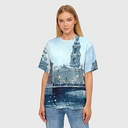 Футболка оверсайз женская Зимний Питер, цвет: 3D-принт — фото 2