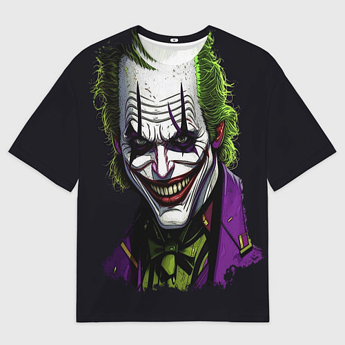 Женская футболка оверсайз Улыбающийся Джокер / 3D-принт – фото 1
