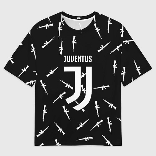 Женская футболка оверсайз Ювентус армейский стиль / 3D-принт – фото 1