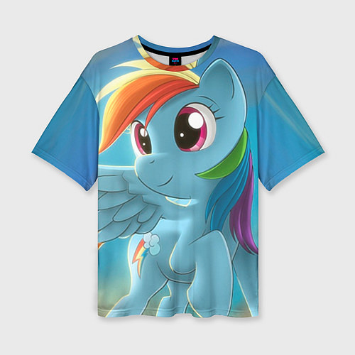 Женская футболка оверсайз My littlle pony / 3D-принт – фото 1