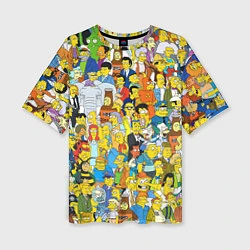 Женская футболка оверсайз Simpsons Stories