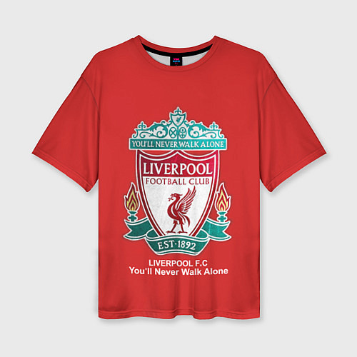 Женская футболка оверсайз Liverpool / 3D-принт – фото 1