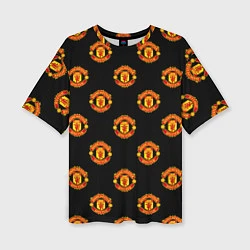 Женская футболка оверсайз Manchester United Pattern