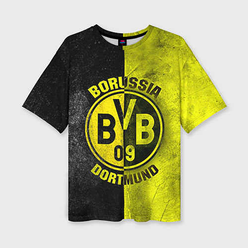 Женская футболка оверсайз Borussia Dortmund / 3D-принт – фото 1