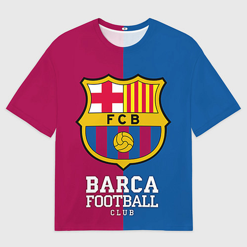 Женская футболка оверсайз Barca Football / 3D-принт – фото 1