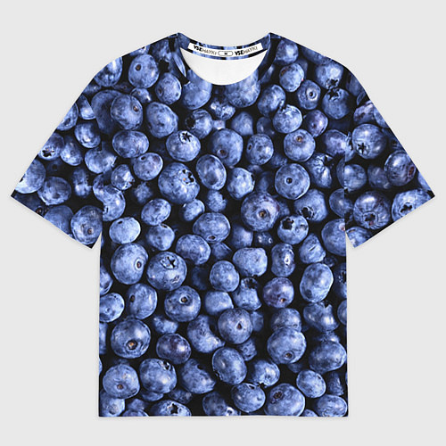 Женская футболка оверсайз Черника / 3D-принт – фото 1