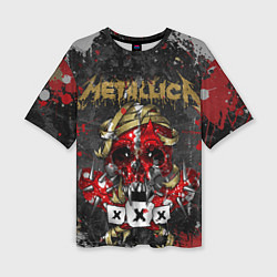 Женская футболка оверсайз Metallica XXX