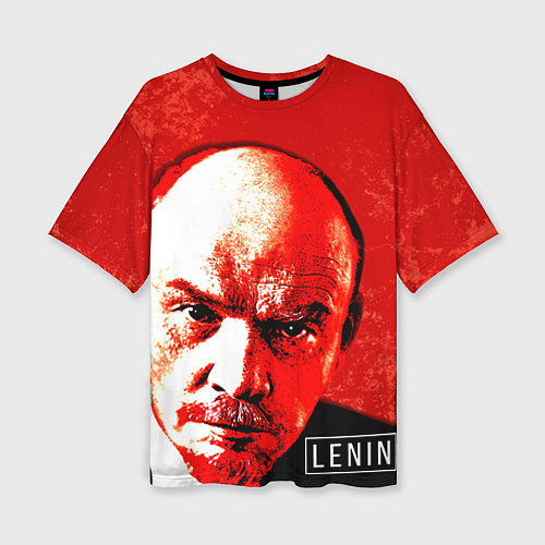 Женская футболка оверсайз Red Lenin / 3D-принт – фото 1