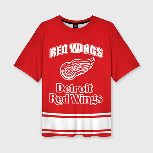 Женская футболка оверсайз Detroit red wings / 3D-принт – фото 1