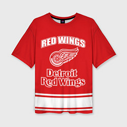 Футболка оверсайз женская Detroit red wings, цвет: 3D-принт