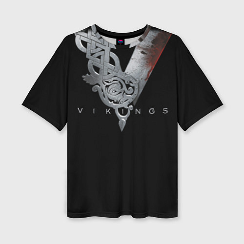 Женская футболка оверсайз Vikings Emblem / 3D-принт – фото 1