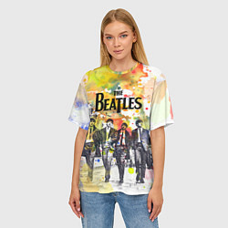 Футболка оверсайз женская The Beatles: Colour Spray, цвет: 3D-принт — фото 2