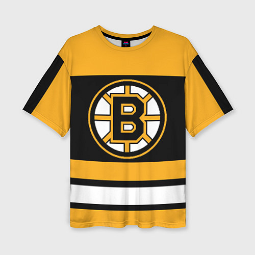 Женская футболка оверсайз Boston Bruins / 3D-принт – фото 1