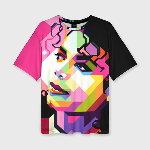 Женская футболка оверсайз Michael Jackson Art / 3D-принт – фото 1