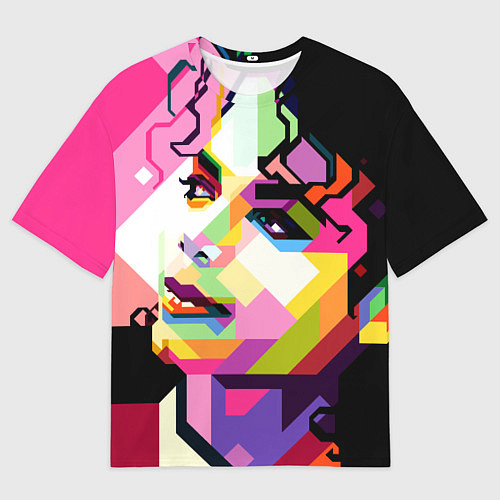 Женская футболка оверсайз Michael Jackson Art / 3D-принт – фото 1