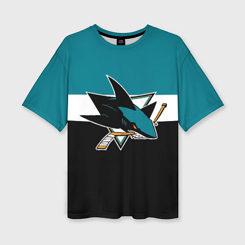 Женская футболка оверсайз San Jose Sharks / 3D-принт – фото 1