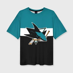 Футболка оверсайз женская San Jose Sharks, цвет: 3D-принт