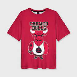 Футболка оверсайз женская Chicago bulls, цвет: 3D-принт