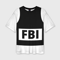 Женская футболка оверсайз Бронежилет FBI