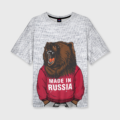 Женская футболка оверсайз Made in Russia / 3D-принт – фото 1