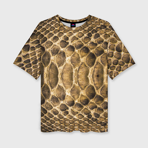 Женская футболка оверсайз Змеиная кожа / 3D-принт – фото 1